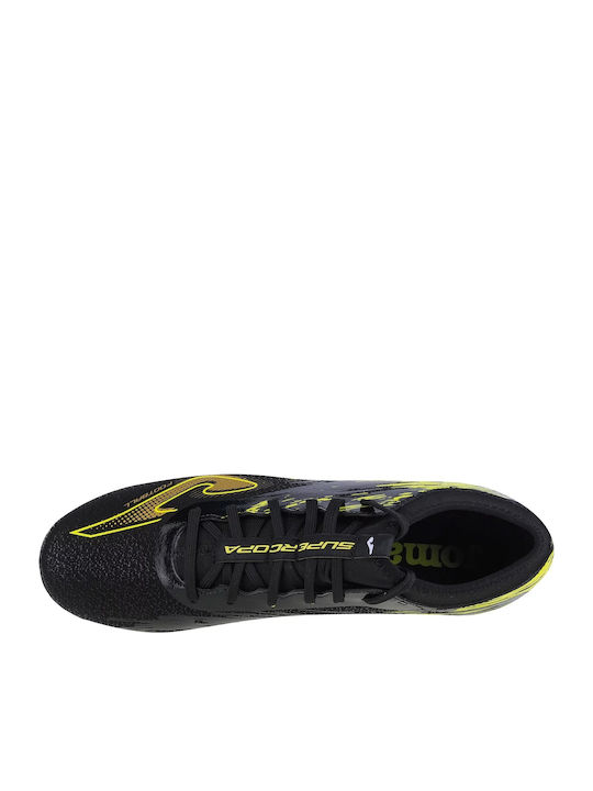 Joma Super Copa Ποδοσφαιρικά Παπούτσια με Τάπες FG Μαύρα