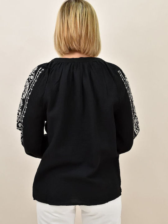 Long Women's Cardigan Black