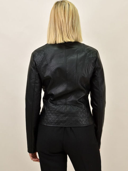 Potre Γυναικείο Biker Jacket Μαύρο