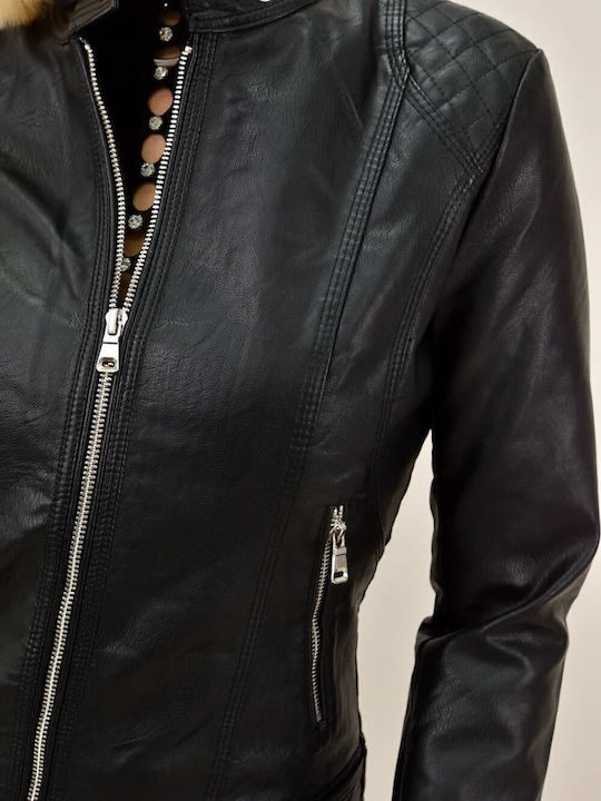 Damen Bikerjacke Schwarz
