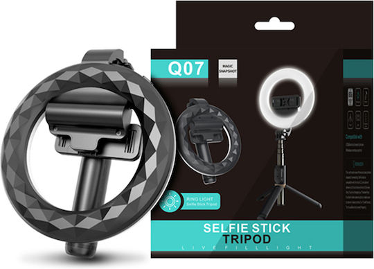 Techsuit Q07 Selfie-Stick Handy-Stative Bluetooth Schwarz