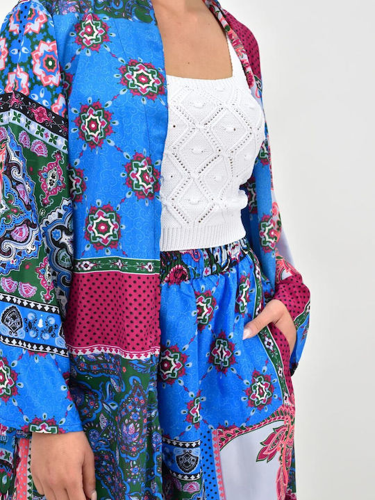 Damen Blau Set mit Hose mit Gummizug
