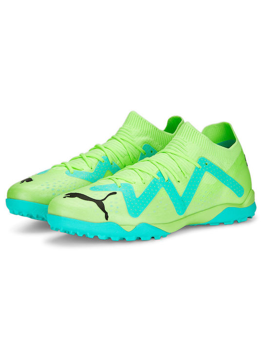 Puma Future Match TT High Football Shoes with Molded Cleats Green