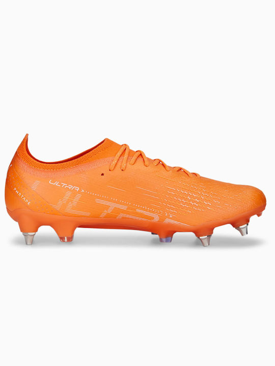 Puma Ultra Ultimate Low Football Shoes MxSG with Cleats Orange