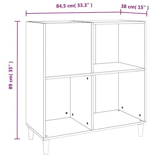 vidaXL Έπιπλο Hi-Fi Καφέ 38x84.5x89cm