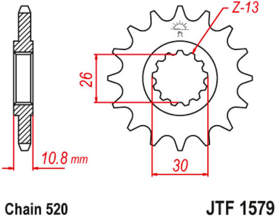 JT Sprockets Front Sprocket for Yamaha FZ