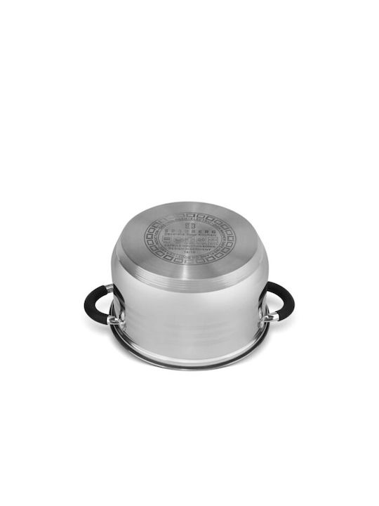 Edenberg Cookware Set Made of Stainless Steel Silver 5 Pieces