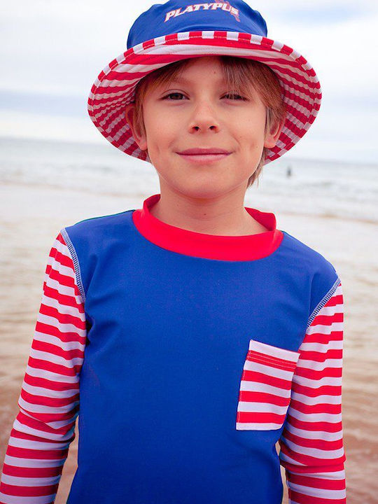 Platypus Kids' Hat Bucket Fabric Sunscreen Blue