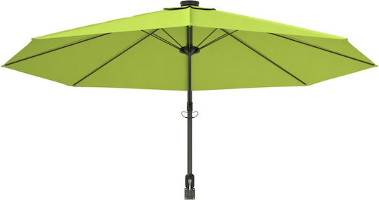 Wandmontierter Rundschreiben Aluminium Gartensonnenschirm Grün F2.9m