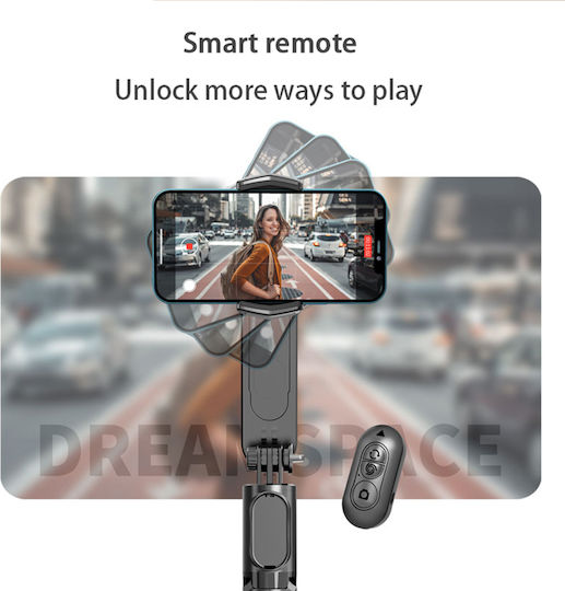 Techsuit Selfie Stick with Bluetooth & Remote Control Q09 Black