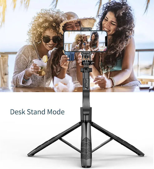 Techsuit L16 Selfie Stick με Bluetooth / Τηλεχειριστήριο Μαύρο