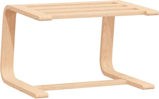 Stoff Fußhocker Schwarz 51x41x40cm