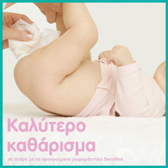 Pampers Sensitive Hypoallergenic Baby Wipes Fragrance Free Alcohol-Free And Parabens Free 2x52 Pieces