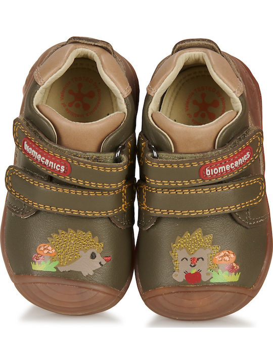 Παιδικά Sneakers με Σκρατς Χακί