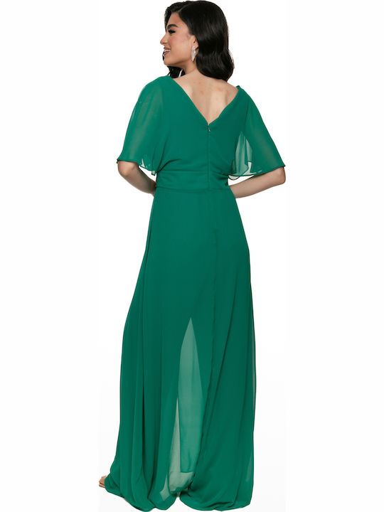 Airy Summer Maxi Dress for Wedding / Baptism Green