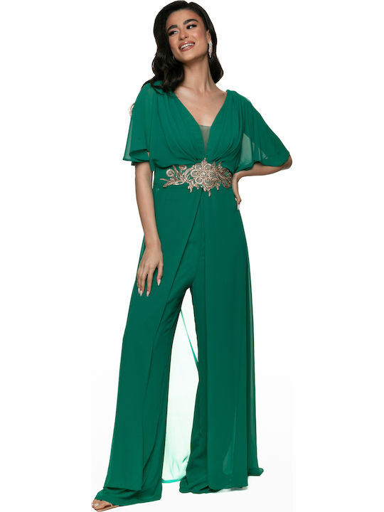 Airy Summer Maxi Dress for Wedding / Baptism Green