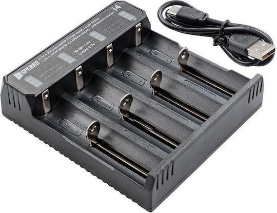 Speras i4 Charger 4 Batteries Li-ion/Ni-Cd/Ni-MH Size AA/AAA/18650/21700/16340/26650/14500