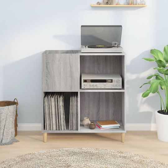 vidaXL Έπιπλο Hi-Fi με 3 Ράφια Γκρι 38x84.5x89cm