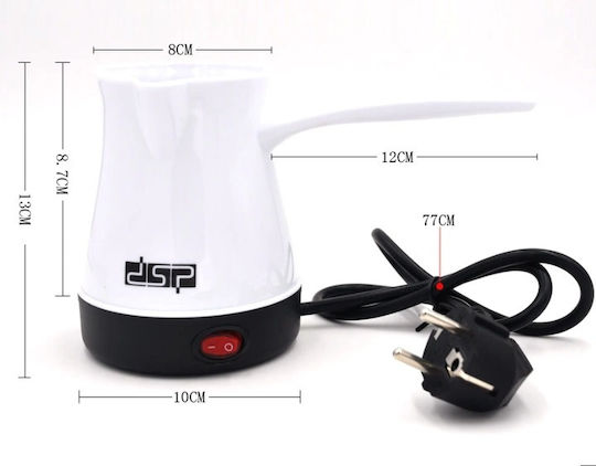 DSP Ηλεκτρικό Μπρίκι 500W με Χωρητικότητα 300ml White