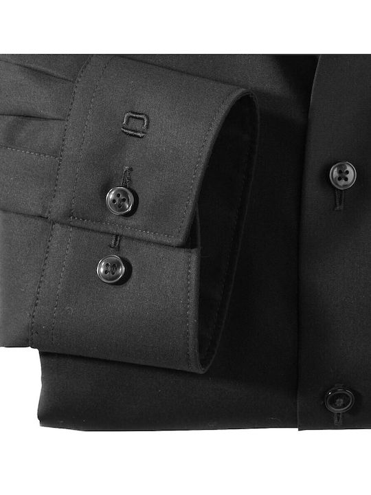 LUXOR Long-sleeved Cotton Shirt Black
