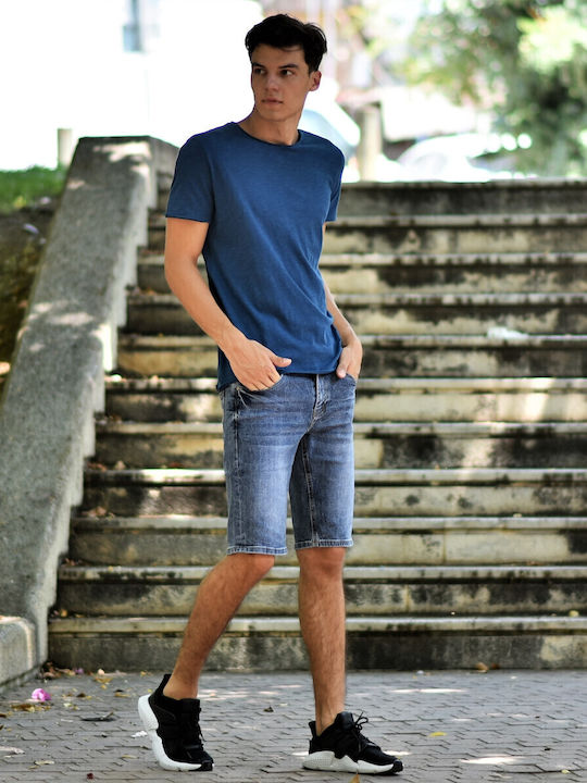 Herrenshorts Jeans Blau