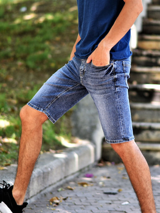 Herrenshorts Jeans Blau