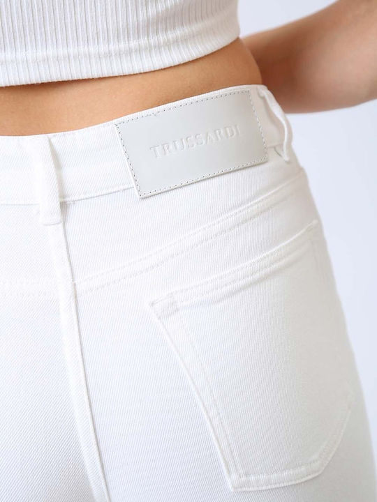 Women's Jean Trousers in Tapered Line White