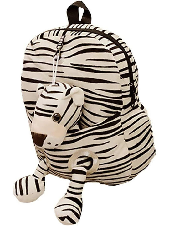 Queen Mother White Tiger School Backpack for Elementary White