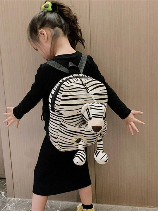 Queen Mother White Tiger School Backpack for Elementary White