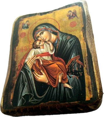 Christening Favor with Religious Icon made of Wood