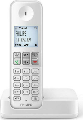 Philips D250 Cordless Phone with Greek Menu White