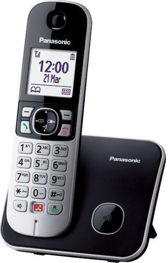 Panasonic KX-TG6851 Cordless Phone with Greek Menu Metallic Grey