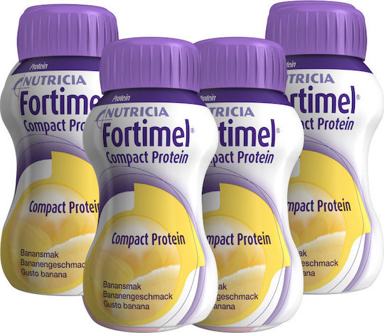 Nutricia Fortimel Compact Ειδικό Συμπλήρωμα Διατροφής 4 x 125ml Μπανάνα