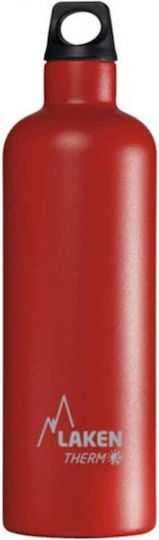 Laken Futura Thermo Narrow Mouth Recyclable Stainless Steel BPA Free Thermos Bottle 750ml Red