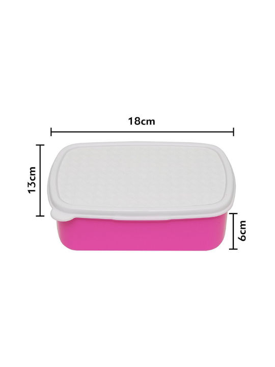Koupakoupa Plastic Lunch Box Pink 18x13cm