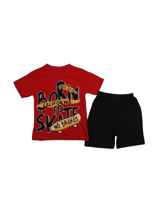 Moyes Kinder Set mit Shorts Sommer 2Stück Rot