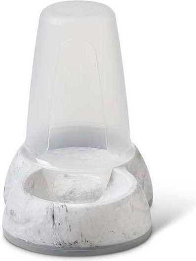 Savic Loop Marble Automatisch Kunststoff Schale mit Behälter Futter für Hund & Katze auf Basis von 3lt in Grau Farbe