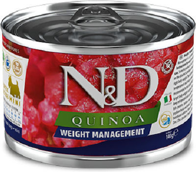 Farmina Quinoa Weight Management Canned Grain Free / Diet Wet Dog Food with Lamb 6 x 140gr