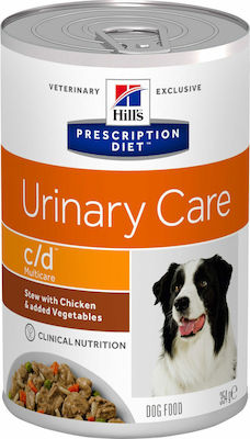 Hill's Prescription Diet c/d Urinary Care Umedă pentru Câini Câine cu Pui și Legume în Conservă 1 x 354gr.