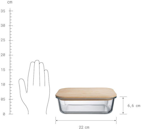 Butlers Cutie pentru Mâncare Sticlă Transparent 1500ml 1buc