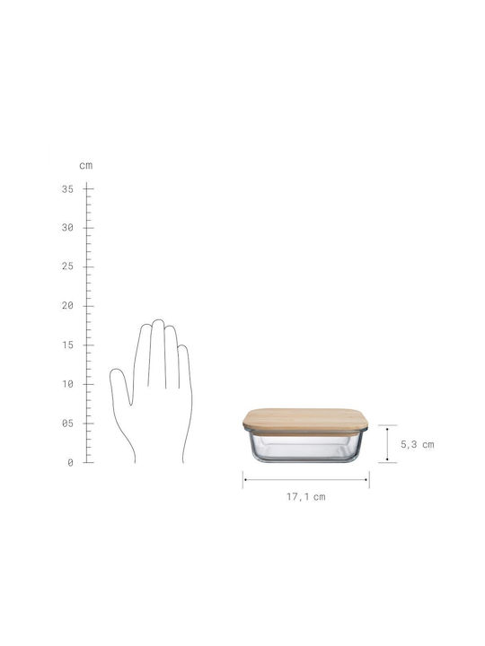 Butlers Δοχείο Φαγητού Μπαμπού Διάφανο 600ml