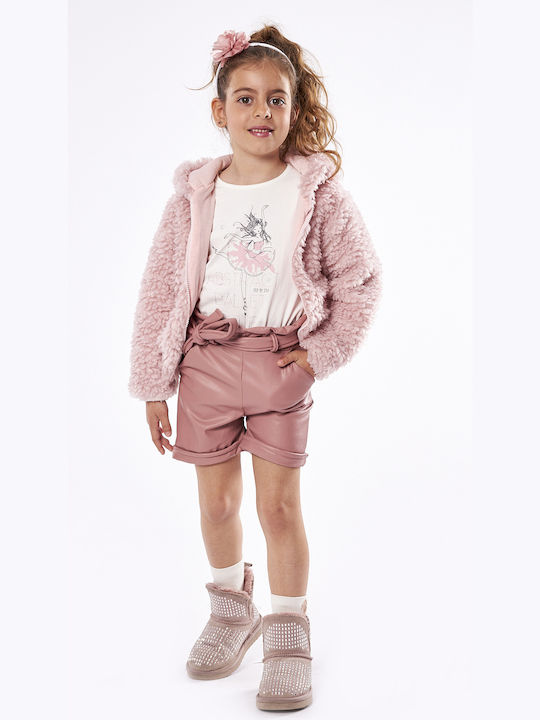 Εβίτα Kids Set with Shorts Summer 3pcs Pink