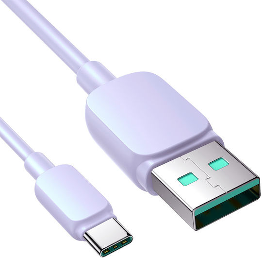 Joyroom USB 2.0 Cable USB-C male - USB-A 18W Μωβ 1.2m S-AC027A14