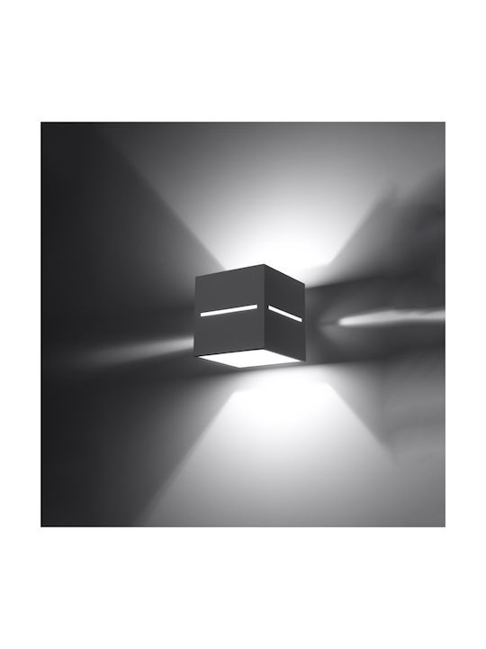 Sollux Lobo Осветително тяло За стена Сив 13x13x13см.