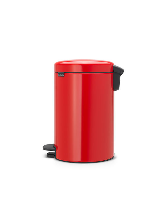 Brabantia Waste Bin Waste Metallic with Pedal Red 12lt 1pcs