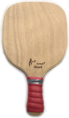 "το αγόρι" Start Beach Racket Beige 420gr with Straight Handle Red