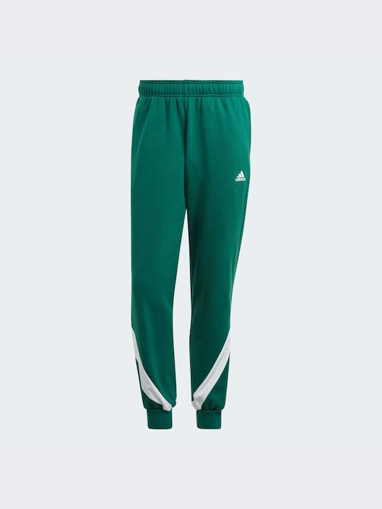 Adidas Set Fleece Sweatpants with Rubber Green