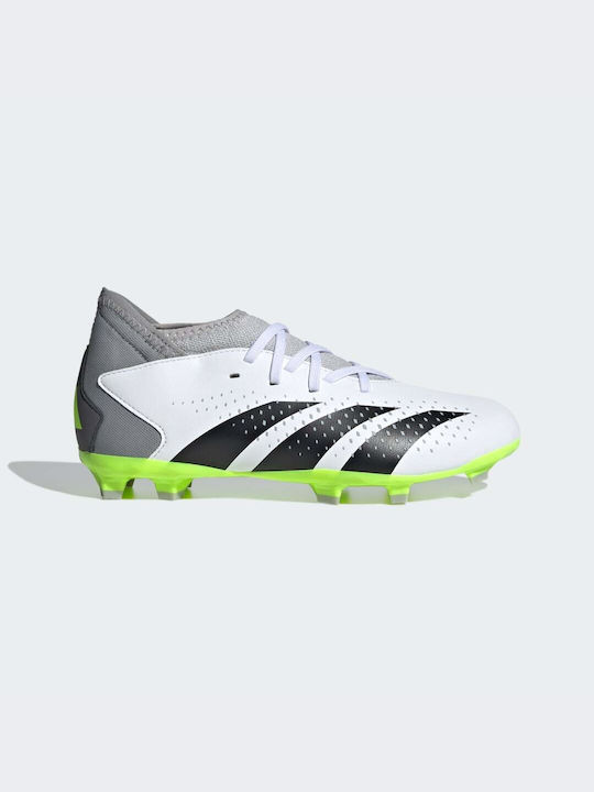 Adidas Παιδικά Ποδοσφαιρικά Παπούτσια Accuracy.3 με Τάπες και Καλτσάκι Λευκά