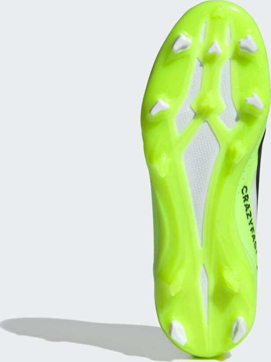 X Crazyfast.3 Kids Molded Soccer Shoes with Sock without Laces White