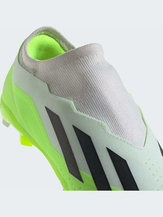 X Crazyfast.3 Kids Molded Soccer Shoes with Sock without Laces White